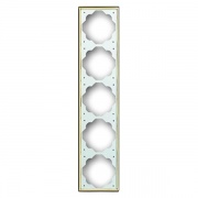 Рамка ABB impuls 5 постов золото (1725-73)