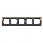 Рамка Gira Event Clear Коричневый 5 постов цвет вставки Антрацит
