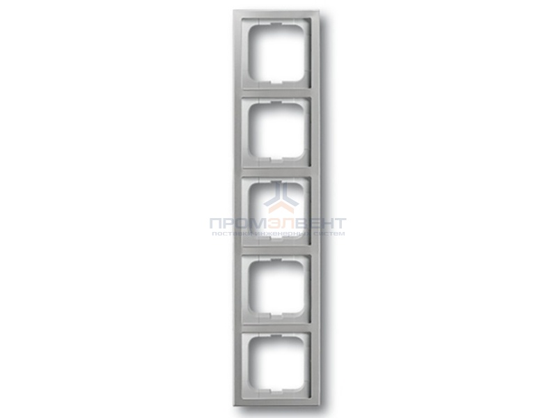 Рамка ABB Pure Сталь 5 постов (1725-866K)