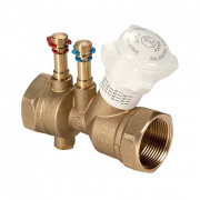 Клапан балансировочный Giacomini R206B - 1"1/4 (ВР/ВР, PN25, со штуцерами и сливом)