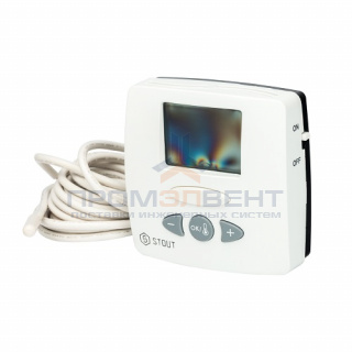 Термостат комнатный электронный STOUT WFHT-LCD (с выносным датчиком, длина кабеля 3м.)