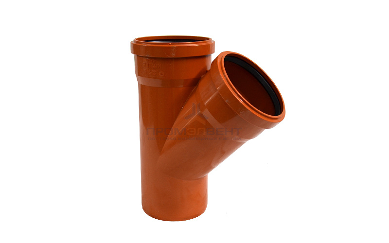 Тройник 45° для наружной канализации СИНИКОН НПВХ - 160
