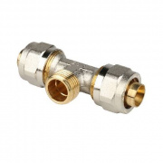 Тройник с переходом на наружную резьбу STOUT - 32 x 1" (винтовой, для металлопласт.труб)