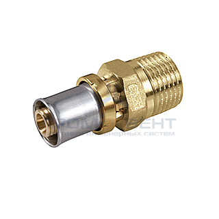 Переход на наружную резьбу Giacomini RM107 - 20x2.0 x 3/4" (прессовой, для металлопластиковых труб)