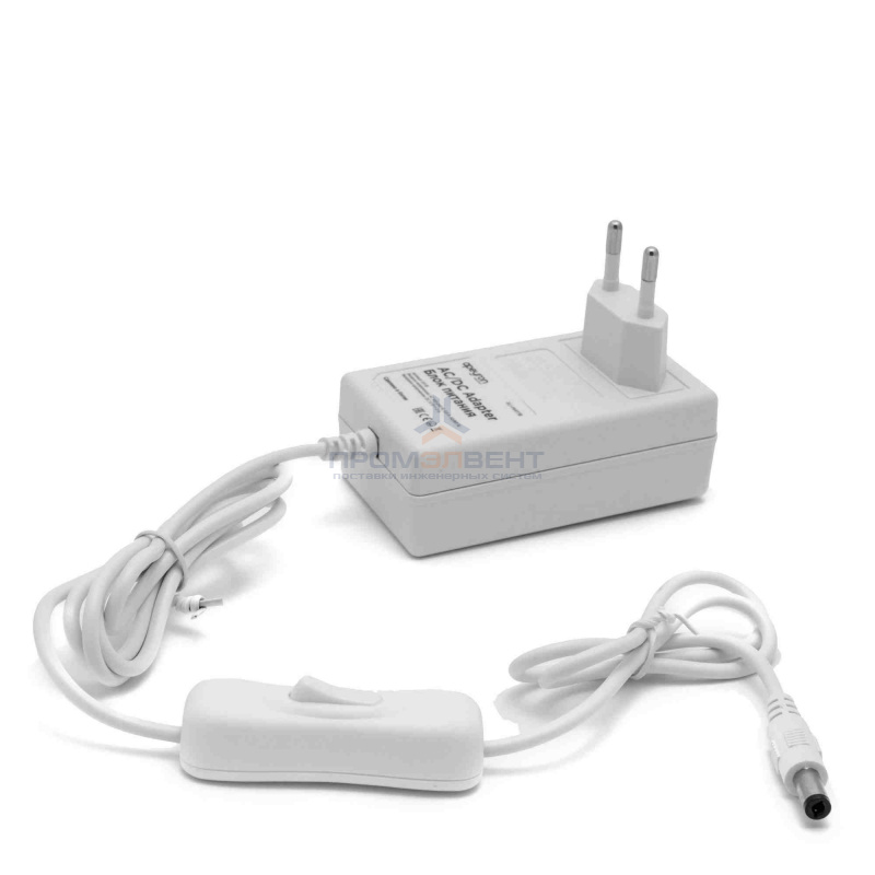 03-17 Блок Питания(Адаптер) 12В, 18 Вт, IP44, 1,5А, разъем 2,5*5,5мм, пластик, 90*50*30 мм