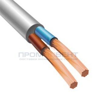 Провод ПВСнг(А)-LS 2х0,75 белый малодымный ("ЭКЗ" Электрокабель Кольчугинский Завод)