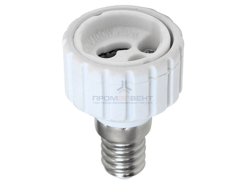 Патрон-переходник LH70 220V с GU10 на E14 для лампы GU10 35x50мм