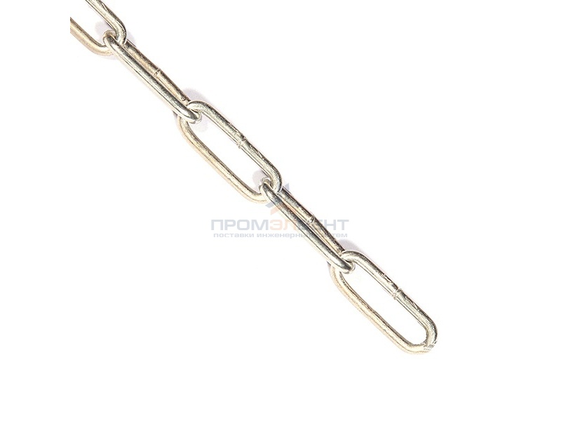 Цепь DIN763 3мм длиннозвенная оцинкованная (50м)