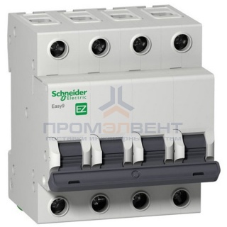 Автоматический выключатель Schneider Electric EASY 9 4П 63А С 4,5кА 400В (автомат)