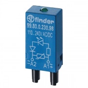 Модуль индикации и защиты Finder зеленый светодиод + варистор 110-240V AC/DC